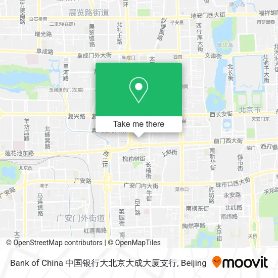 Bank of China 中国银行大北京大成大厦支行 map