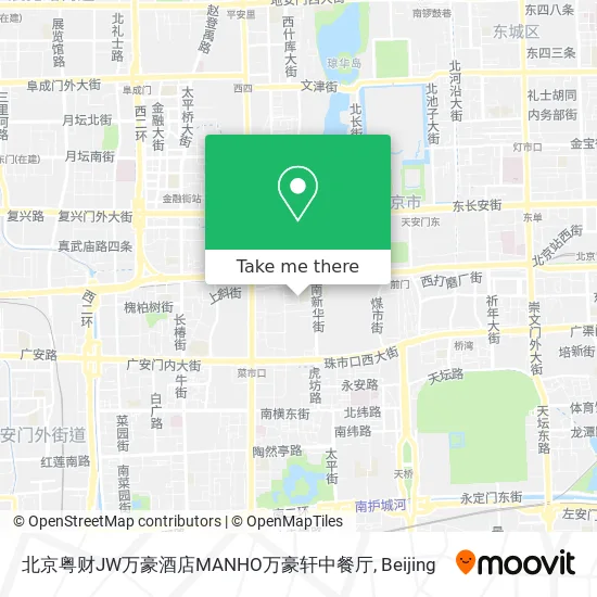 北京粤财JW万豪酒店MANHO万豪轩中餐厅 map
