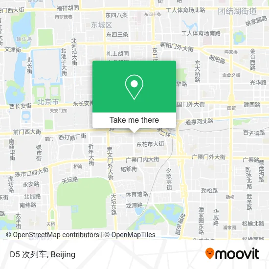 D5 次列车 map