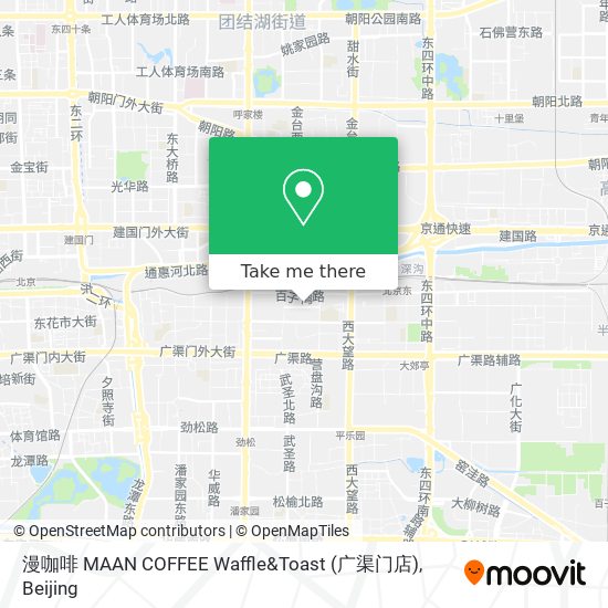 漫咖啡 MAAN COFFEE Waffle&Toast (广渠门店) map