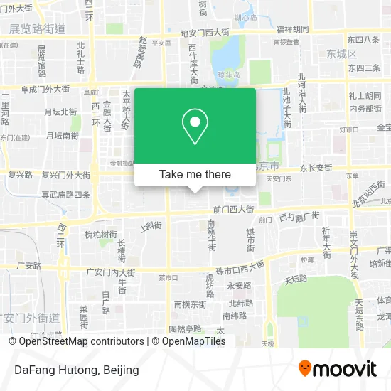DaFang Hutong map