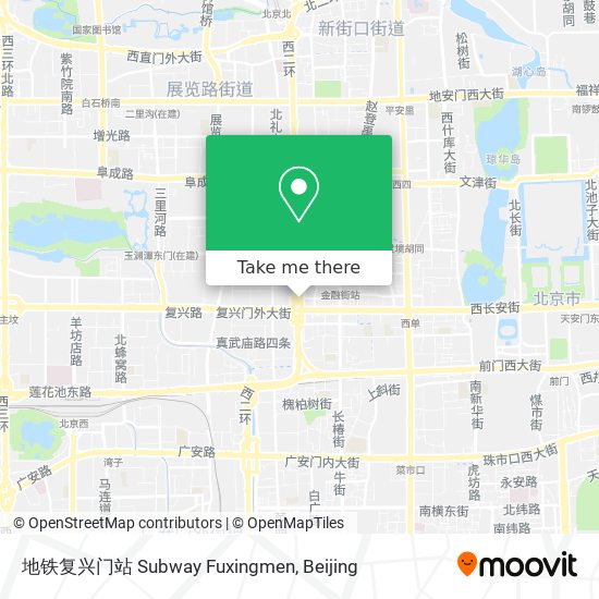 地铁复兴门站 Subway Fuxingmen map