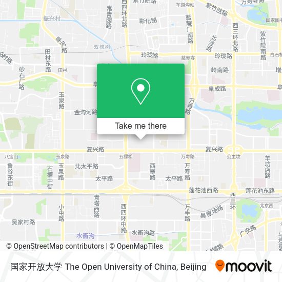 国家开放大学 The Open University of China map