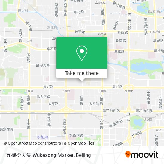 五棵松大集 Wukesong Market map