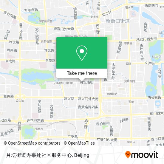 月坛街道办事处社区服务中心 map