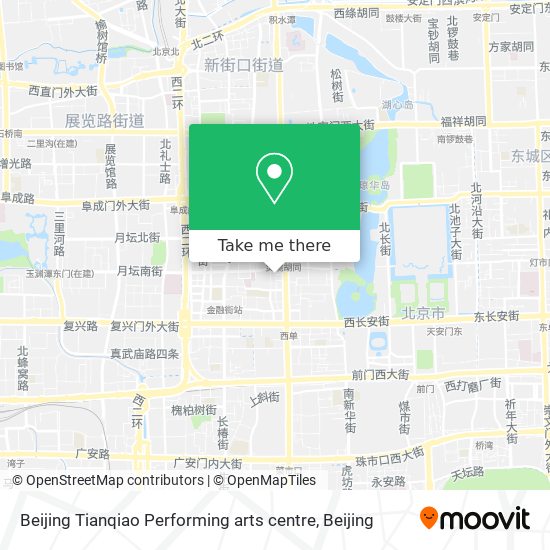 Beijing Tianqiao Performing arts centre map