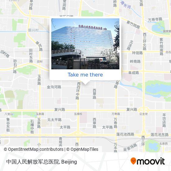 中国人民解放军总医院 map