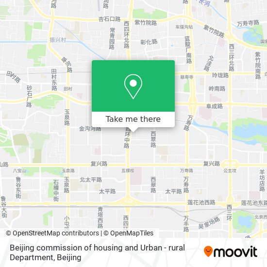 Beijing commission of housing and Urban - rural Department map