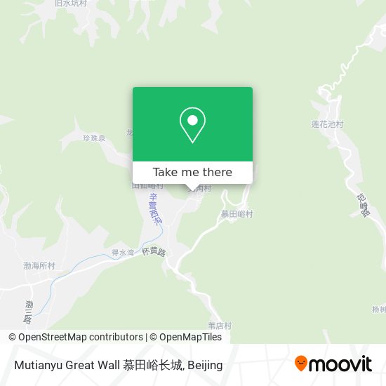 Mutianyu Great Wall 慕田峪长城 map
