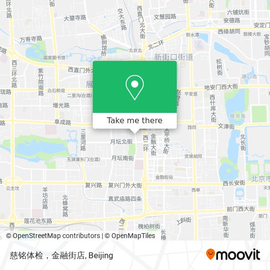 慈铭体检，金融街店 map
