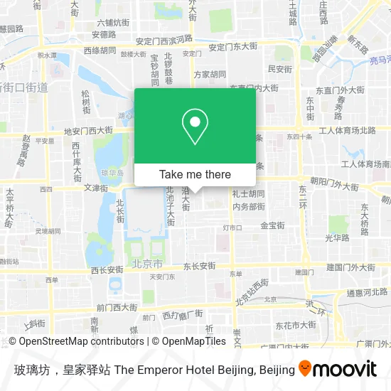 玻璃坊，皇家驿站 The Emperor Hotel Beijing map
