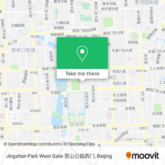 Jingshan Park West Gate 景山公园西门 map