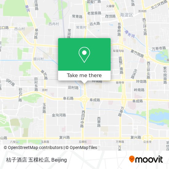桔子酒店 五棵松店 map