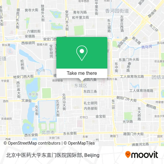 北京中医药大学东直门医院国际部 map
