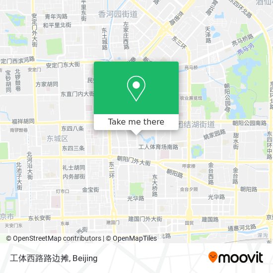 工体西路路边摊 map