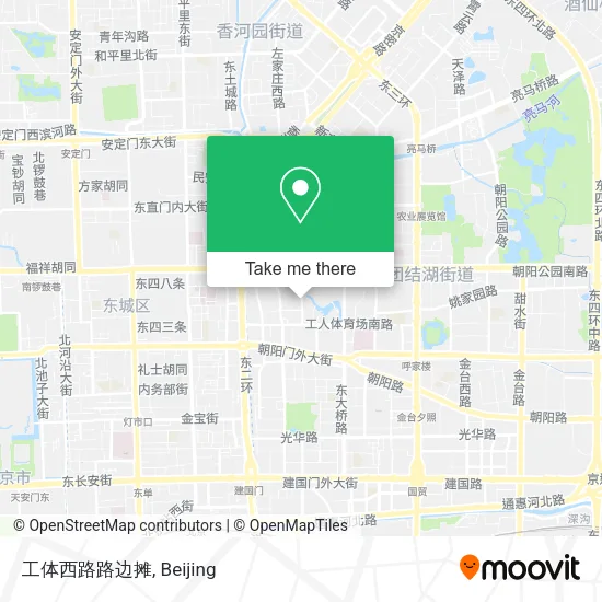 工体西路路边摊 map