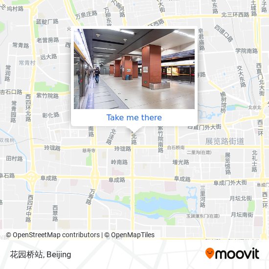 花园桥站 map