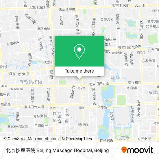 北京按摩医院 Beijing Massage Hospital map