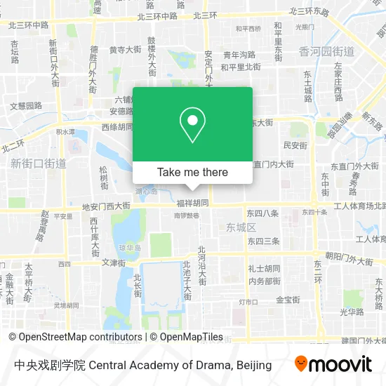 中央戏剧学院 Central Academy of Drama map