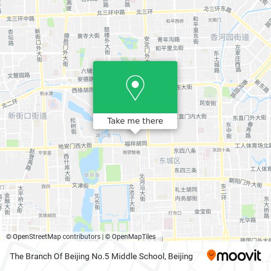 The Branch Of Beijing No.5 Middle School map
