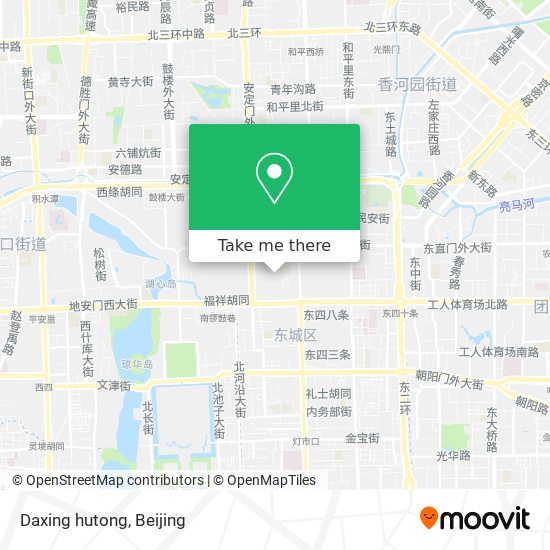 Daxing hutong map