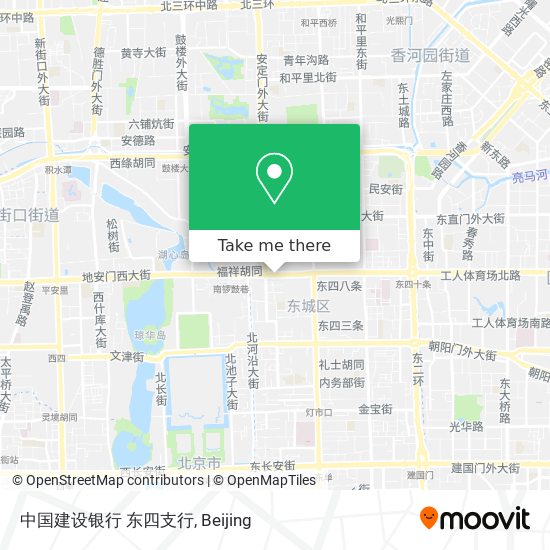 中国建设银行 东四支行 map