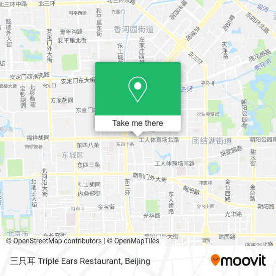 三只耳 Triple Ears Restaurant map