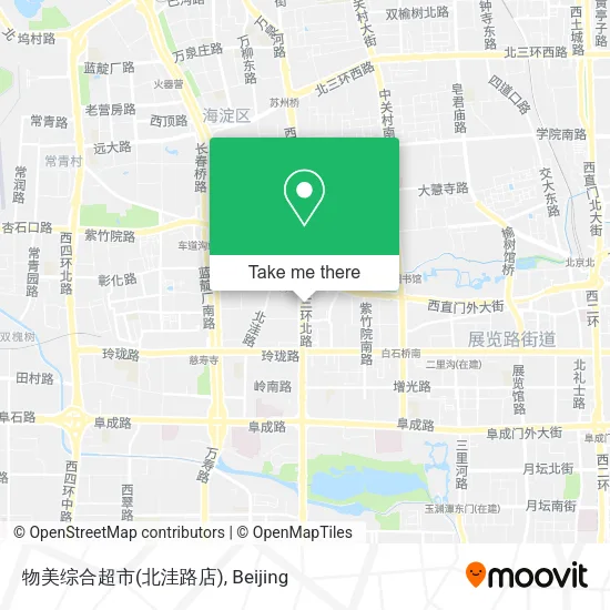 物美综合超市(北洼路店) map