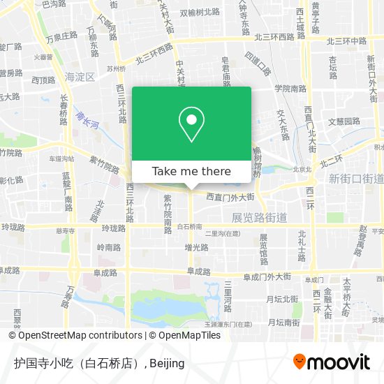 护国寺小吃（白石桥店） map