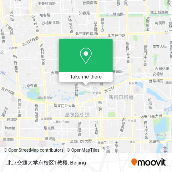 北京交通大学东校区1教楼 map