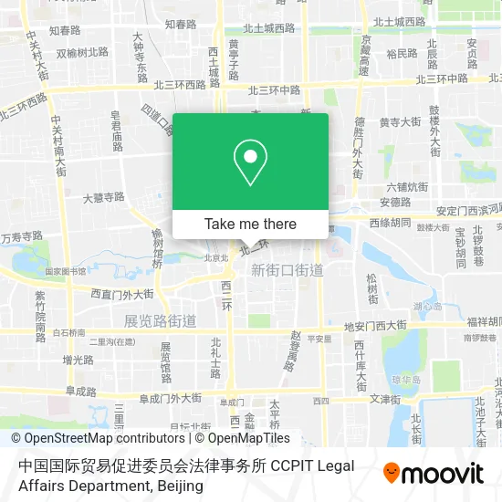 中国国际贸易促进委员会法律事务所 CCPIT Legal Affairs Department map