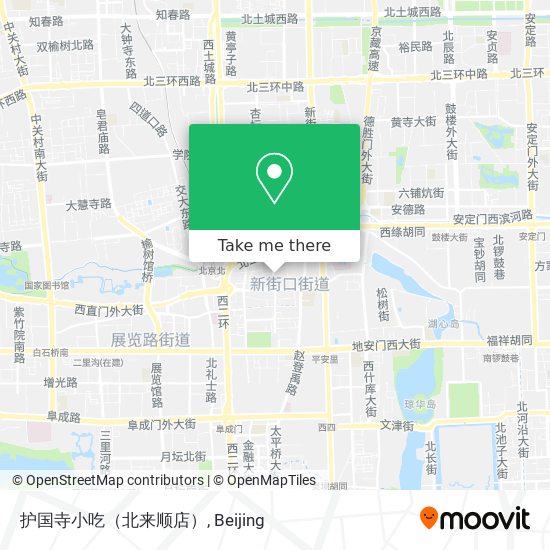 护国寺小吃（北来顺店） map