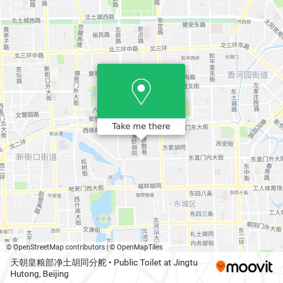 天朝皇粮部净土胡同分舵 • Public Toilet at Jingtu Hutong map