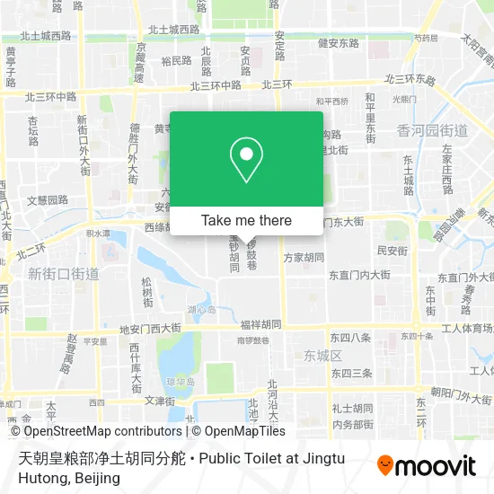 天朝皇粮部净土胡同分舵 • Public Toilet at Jingtu Hutong map