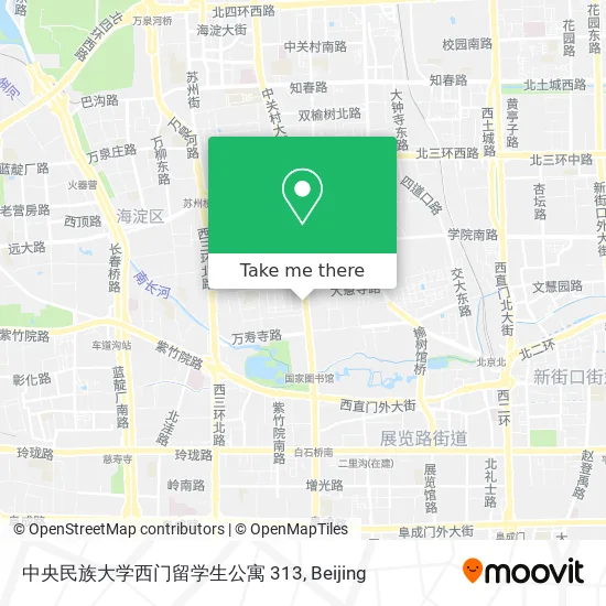 中央民族大学西门留学生公寓 313 map