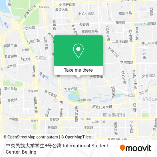 中央民族大学学生8号公寓 International Student Center map