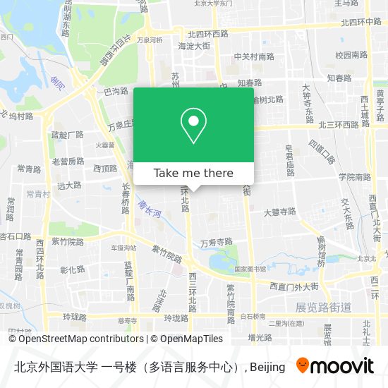 北京外国语大学 一号楼（多语言服务中心） map