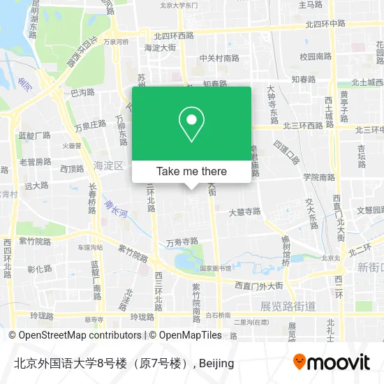 北京外国语大学8号楼（原7号楼） map