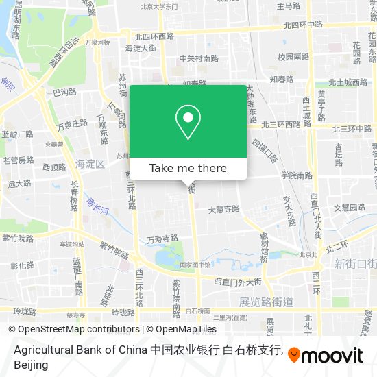 Agricultural Bank of China 中国农业银行 白石桥支行 map