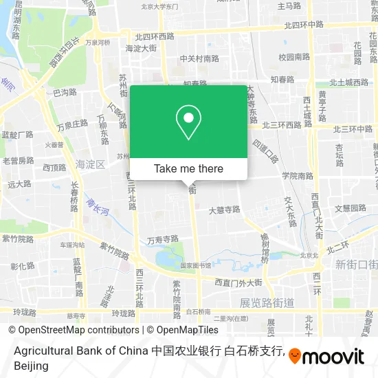 Agricultural Bank of China 中国农业银行 白石桥支行 map