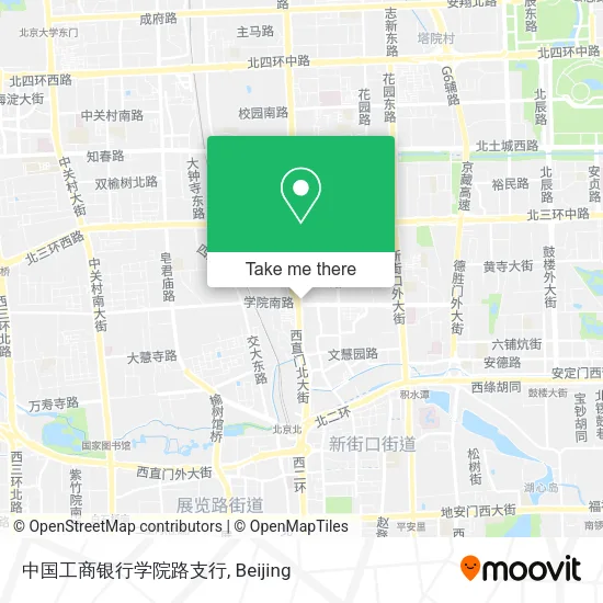 中国工商银行学院路支行 map