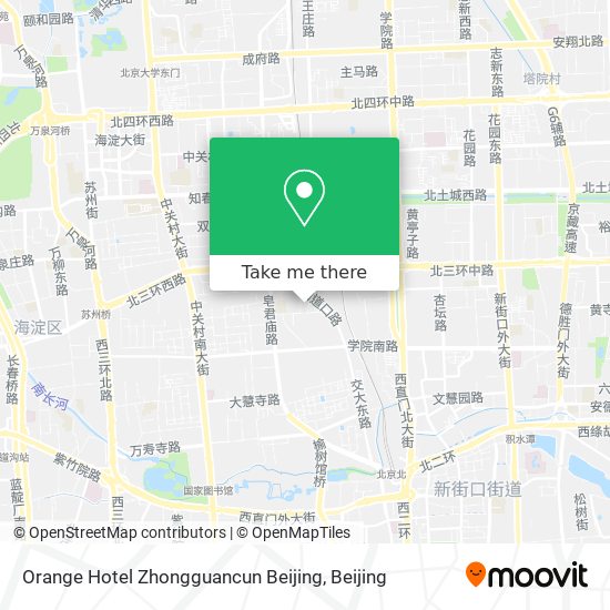 Orange Hotel Zhongguancun Beijing map