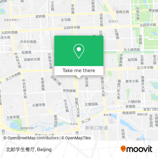 北邮学生餐厅 map