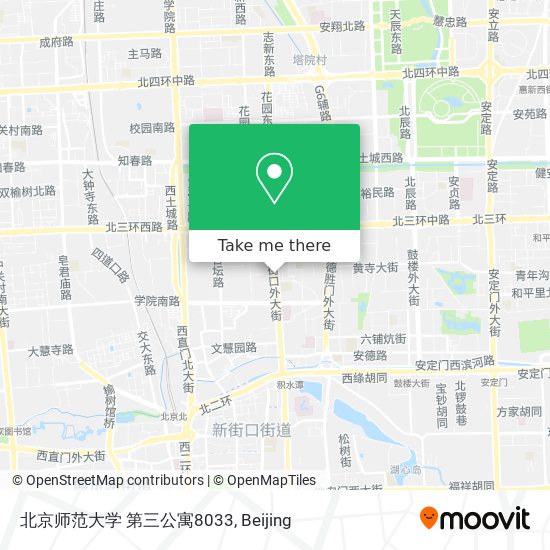 北京师范大学 第三公寓8033 map