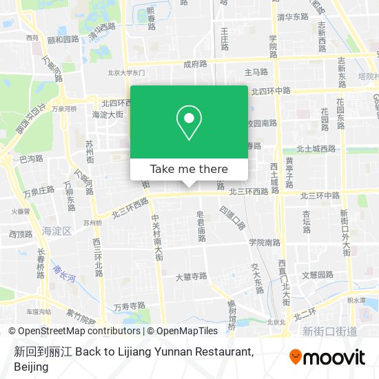 新回到丽江 Back to Lijiang Yunnan Restaurant map