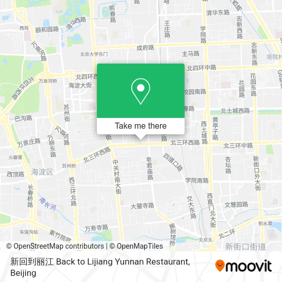 新回到丽江 Back to Lijiang Yunnan Restaurant map