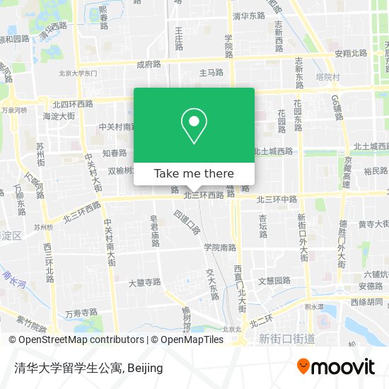 清华大学留学生公寓 map