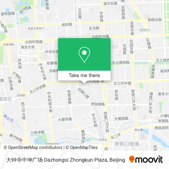 大钟寺中坤广场 Dazhongsi Zhongkun Plaza map