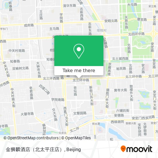 金狮麟酒店（北太平庄店） map