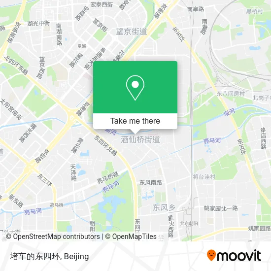 堵车的东四环 map
